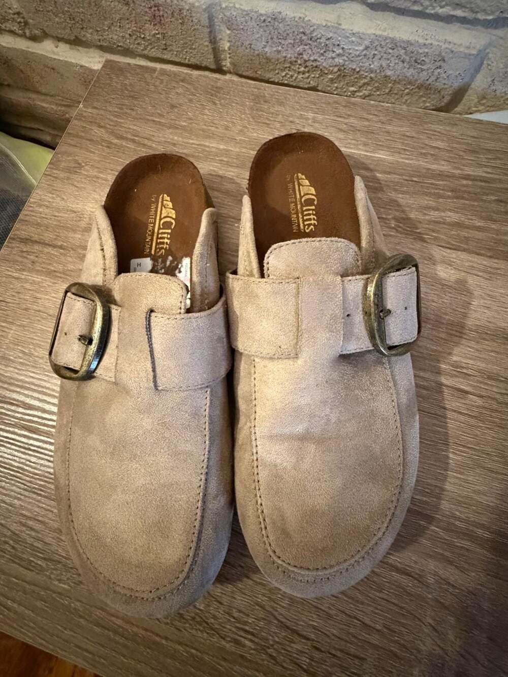 Cliffs by White Mountain Bueno Suede Buckle Mule Clogs